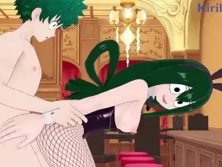 Tsuyu Asui and Izuku Midoriya have Intense Sex in a Casino. - my Hero Academia Hentai