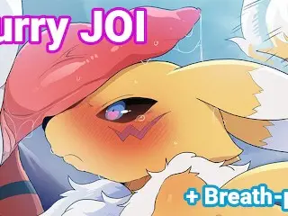 Furry JOI + Breath-play || Seduced by Renamon during Mating Season