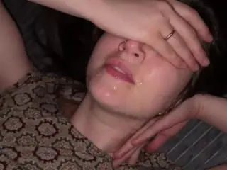 Before going to Bed, you need to Pour Sperm on your Stepsister's Face. Evening Fuck. DanaKiss