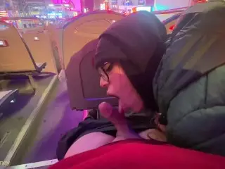 PUBLIC POV: RISKY BLOWJOB ON NYC TOUR BUS