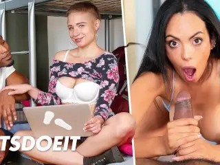 Full Video - Cute Girls Gabi Gold & Katrina Moreno Take On The Biggest Black Cocks - HORNY HOSTEL
