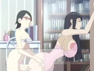 Sarada Uchiha Fucks Hinata Hyuga (Naruto)