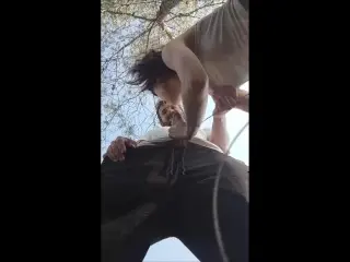 Upskirt Fuck in the Forest