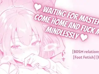 ♥ Waiting on my Knees for Master to come Home and Fuck me Mindlessly ♥ [FSUB] [sloppy Whiny Blowjob]