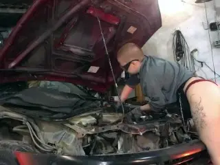 My BF Mi Fucks me very Roughly in Garage while we Repair Toyota Trueno