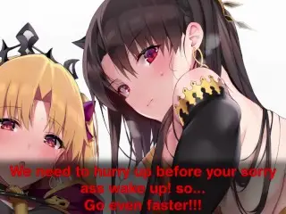 Ishtar and Ereshkigal Cast Curse on you Hentai JOI (Femdom Degradation Foot Focus)