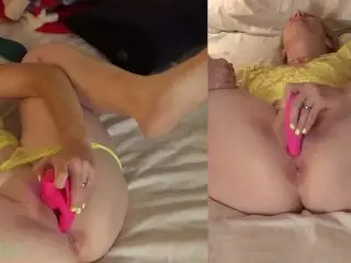 Testing new Vibrating Toys causes Non-stop Body Shaking Orgasms, self Clit Torture, Edging, Jumping