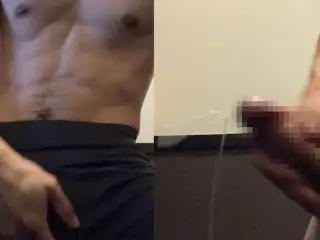 Wild, Muscular Man Aroused by Adult Big Tits Video Masturbates and Ruts.