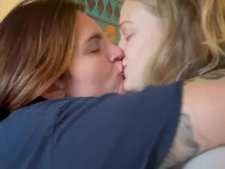 Dom/sub Lesbian make out Deep Kissing