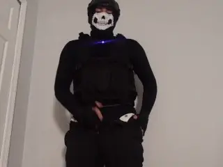 Masked Ghost Cosplayer Loves Cumming (heavy Breathing)