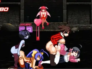 Futa Squigly and Ryougi vs Ako and Mai