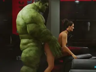 Hulk and She-Hulk having Fun