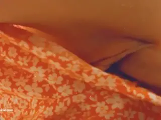 Hidden Sex with Nude Pussy under Skirt. Close-Up. Real Amateur