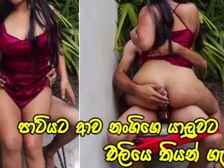 පාටියේ කෙල්ලට එලියෙ ගැහුවා Sri Lankan Risky Outdoor Public Fuck with the Girl who came to the PARTY