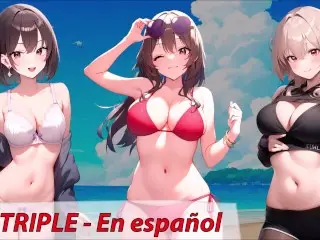 JOI Triple - 3 Amigas Quieren Masturbarte Por Turnos. En Español.