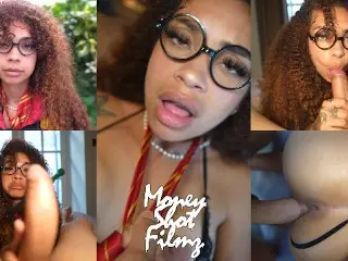 Ebony Hermione with Braces Gets Dicked down at Hoewarts