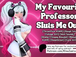 Cute College Girl becomes Professor's Fucktoy! Roleplay ASMR 🤍 ERP 🤍 Audio Porn 🤍 Cute Moaning