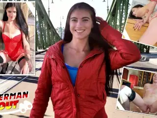 GERMAN SCOUT - Skinny Tall Teen Lana Lenani with Long Legs and Hair at Casting Fuck