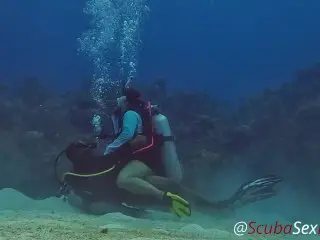 SCUBA Sex in a Miniskirt by a Beautiful Coral Reef