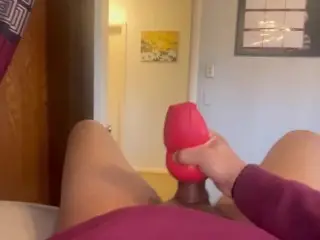 The ROSE TOY Felt so Good on my Dick. Watch and Listen. I Guarantee YOU WILL Cum