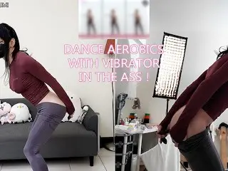 HA38The Vibrator Inserted into Anal and Exercised in Yoga Pants! Let’s Dance Aerobics Together!