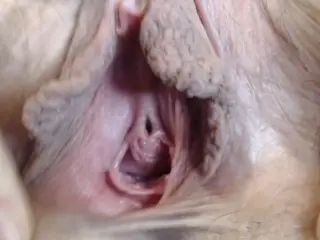 Abby's Big Labia Pussy Lips Gaping Closeup