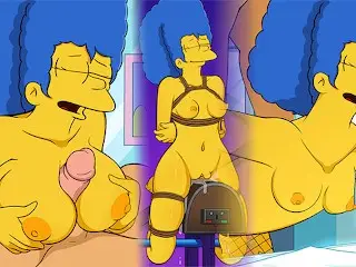 Marge Simpson Hole House Game - Creampie Bondage Cumpilation Moaning Orgasms