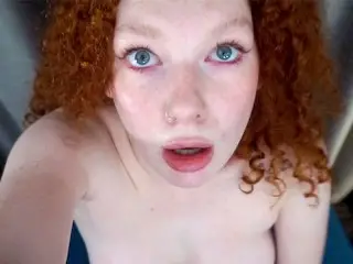 18 Year old Redhead Teen Squirts during Cock Rodeo