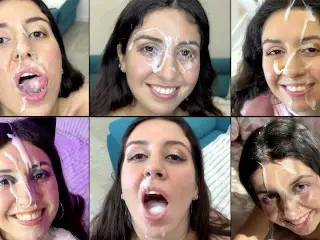 Cum on Face Compilation, Cum in Mouth, Cum Swallowing, a Lot of Cum on Face