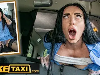 Fake Taxi Hot Nurse in Uniform gives Driver a Suck and Fuck before a Meeting