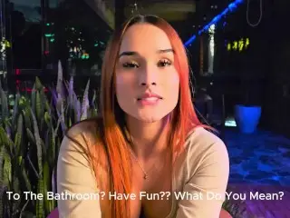 COLOMBIAN TEEN has Risky PUBLIC SEX with Stranger in a Restaurant Bathroom! - Abella Olsen