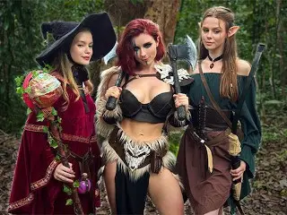 D&D the Adventure of the Elf with God Eros (ArinaFox, Sweetie Fox, Diana Rider)