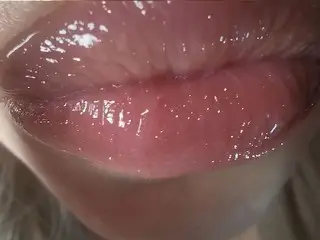 Asmr Lens Kissing and Eating from below