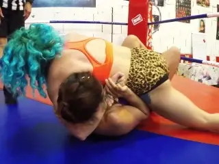 Sahara Knite vs Amethyst Hammerfist Wrestling Catfight Grappling Pornstar