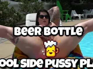 Public Outdoor Bottle in Pussy Pool Side Gaberiella.manyvids.com