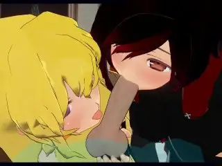 [CM3D2] - RWBY Hentai, Group Sex WIth Ruby Yang and Blake