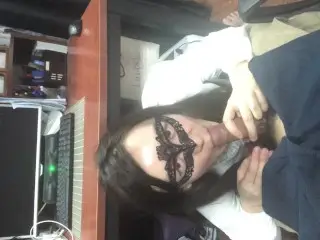 Horny Office Lady - Blowing me under Desk