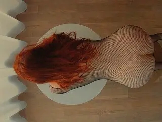 He Cums too Fast Fucking me Doggy in Fishnet Bodysuit | Ginger Redhead Teen