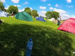 VERY RISKY SEX IN a CROWDED CAMPING AMSTERDAM | PUBLIC POV by MihaNika69