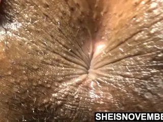 Sphincter Ass Hole Close up Black Babe Sheisnovember Deep inside Butt Crack