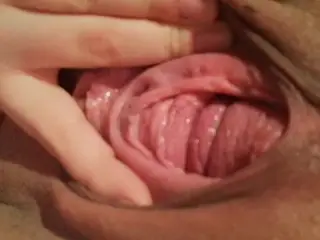 Open Wide Pussy and PUSH Out, see Cervix POV