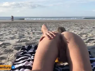 Risk Public Anal Sex on Beach People Near! Real Amateur Casalaventura