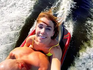 Public Anal Ride on the Jet Ski in the City Centre 2. Mia Bandini