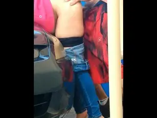 Couple Fucking in Public Parking Lot Slapping Ass