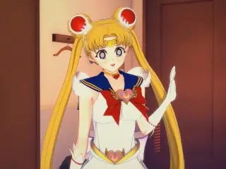 (3D Hentai)(Futa) Sex with Sailor Moon (Tuxedo Mask)