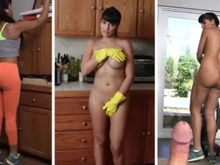 BANGBROS - Stunning Latin Maid Cleans out my Pipes!