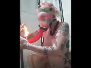 Naked Gas Mask Smoking