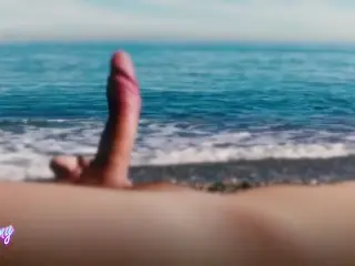 TEENAGER HANDJOB ON a PUBLIC BEACH. PUBLIC, EXHIBITIONISM