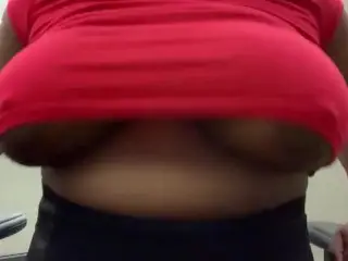 Rock Hard Nipples and Huge Bouncy Boobs