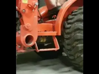 Amateur Farm Girl Masturbating and Orgasm on Tractor
